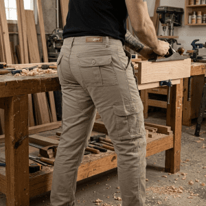 Pantalón Cargo de Gabardina Reforzada